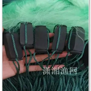 【今日***款】带腰线绿丝8米6指100米三层浮网,网眼1指~10指都有,单层沉网浮网鱼网规格齐全