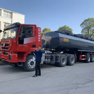 随州东特33方普货钢衬塑罐车 钢衬PE防腐罐体污水处理剂罐车