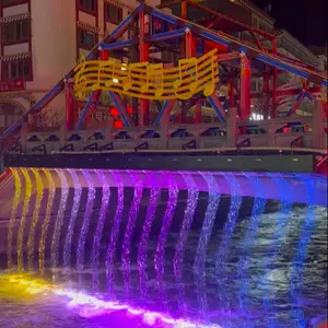 定制数字水帘户外数控水帘数码水控承接工程水帘投影水幕户外