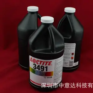 乐泰LOCTITE3491光固化UV胶清澈琥珀色低粘度丙烯酸光纤胶粘剂 1L/瓶