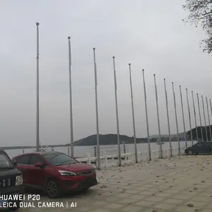 圣旗 体育馆大型运动场水平颁奖升旗系统竖式颁奖旗电动旗杆锥形一体旗杆