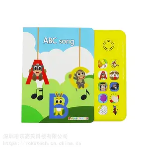 0-3岁***塑胶环保纸儿童早教发声书世界***英文儿歌 ABC Songs 工厂直供 一件代发