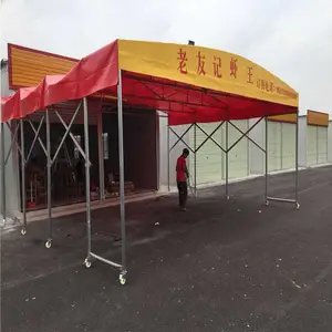 福州户外伸缩雨蓬 轮式推拉棚