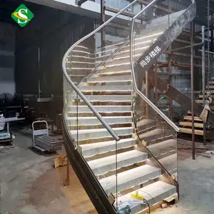 佛山尚步梯业外形美观家用式玻璃楼梯