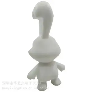 兔子搪胶娃娃白胚流体兔公仔模型DIY手工彩绘涂鸦儿童玩具加工定制
