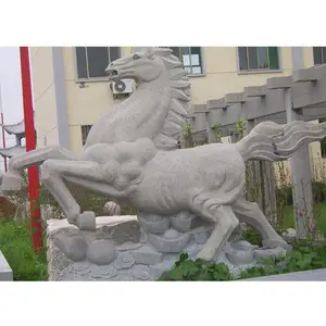 石雕八骏图雕塑厂家 石头八骏图雕像价格 园林石刻群马塑像
