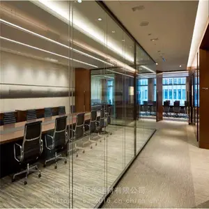 香港 玻璃隔墙 钢铝双玻隔断 百叶成品隔断