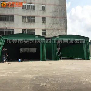 东莞雨棚厂家供应 推拉移动仓库棚 活动帐篷 大型轮式蓬