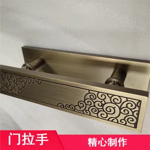不易掉色铝艺雕刻门拉手 加厚型酒店大堂门把手量身定制
