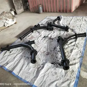 常年销售陶瓷耐磨三通 DN350双金属耐磨三通 贴片耐磨三通 恒海品质***