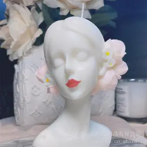 ins立体少女人像女孩香薰蜡烛美女硅胶模具石膏摆件手工diy伴手礼