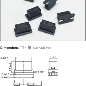 Walter保险丝 2020系列方型形8.5mm*5mm 100mA~6.3A 电流保险丝