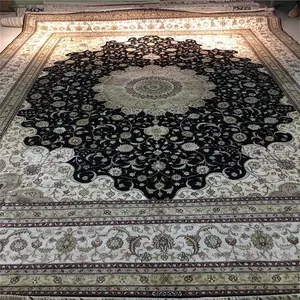 厂家直销9x12ft红色手工真丝地毯水洗真丝波斯地毯