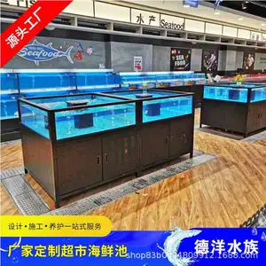 厂家定做餐馆海鲜池 水产市场虾池贝类池海鲜缸定制安装