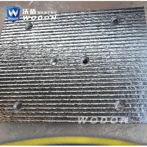 矿用溜槽抗磨粒冲刷碳化铬堆焊板沃盾 4+4mm