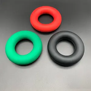 跨境批发硅胶圆形握力器体育健身握力环减压放松手指训练器握力圈