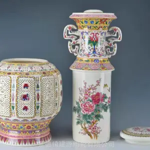 手工镂空瓷王陶瓷酒瓶 青花粉彩工艺3斤5斤10斤 可做摆件花瓶