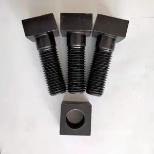 抛丸机配件端护板圆板梯形板8.8级M20 M24耐四方头T型螺丝螺栓