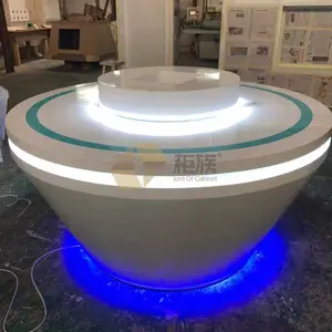 笔记本电脑圆形展示柜定制