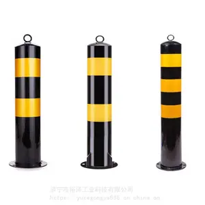 50厘米高固定式立柱 钢管警示柱挡车杆 114*500 反光柱路桩挡车桩