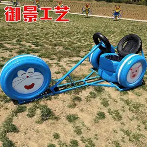 轮胎工艺品图片 景观雕塑手绘工艺品制作方法