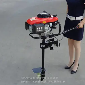 小型渔船挂桨机 铁皮船舷外机船挂桨汽油机价格