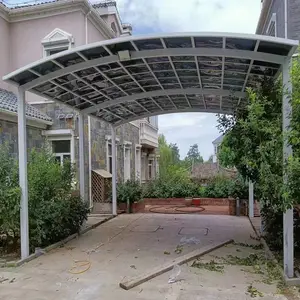 供应车场停车棚 私家车位铝合金遮阳棚 地下车库出入口防雨棚订做