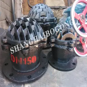 H42X-10 铸铁法兰底阀 吸水单向底阀 水泵流量底阀 球式底阀