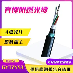 阻燃铠装耐高温纤8/12/16/24/96芯GYTZY53-48b1室外LSZH直埋光缆