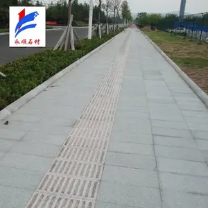 防滑耐磨灰色盲道石加工