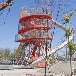 儿童主题公园游乐设施景区不锈钢滑梯户外拓展无动力游乐设备厂家