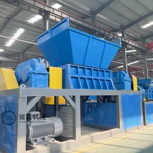大型商用双轴粉碎机 废旧金属钢材撕碎机 彩钢瓦钢筋断桥铝撕碎机