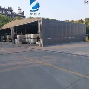 户外大型仓库雨蓬车棚活动篮球篷移动推拉雨棚遮阳棚大排档帐篷折叠伸缩
