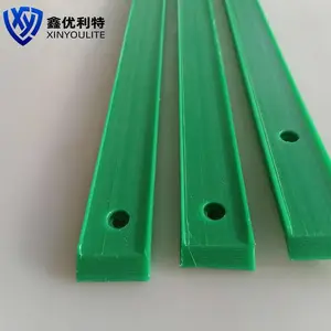 绿色塑料耐磨条链条导轨 机械输送导向滑轨托条