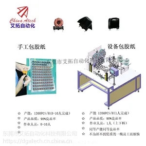 自动包胶纸机变压器电感线圈自动磁芯贴折包胶纸机东莞