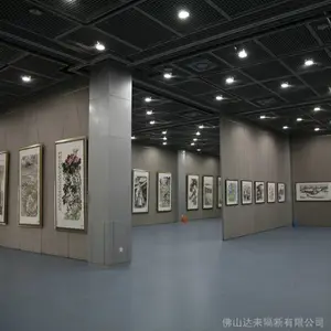美术馆展厅活动展板、移动屏板、移动屏风、电动隔断
