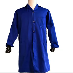 厂家批发大褂制服长袖蓝白外套服劳保工作服淘货源现货定制