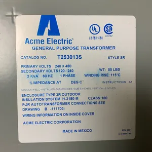 优势供应 Acme Electric 控制变压器 ACME-T-2-53013-S