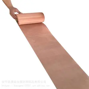 导热导电屏蔽紫铜网条 机房医院屏蔽网 信号屏蔽罩专用紫铜网100目200目