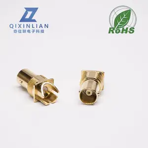 BNC卡板连接器 全铜镀金12G高清视频接口 BNC母座75欧姆卡板1.2mm