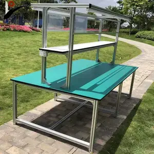 宁海电子加工厂铝合金工作台 铝型材物料车 周转车 甬虔