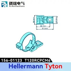 螺栓固定座分体式 156-01123 T120RCPCM6-HS/HIRHS-BK 电缆扎带