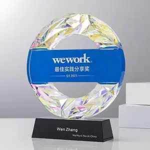 新式水晶奖牌定制创意水晶奖牌制作长沙水晶奖杯制作厂家
