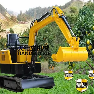 天德立1吨小型挖掘机 市政道路推土机 苗圃农用果园小沟机