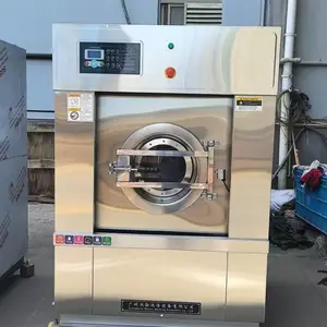 沃勋厂家供应 小型洗衣机 15kg酒店洗衣房水洗机 蒸汽 电热商业洗衣机