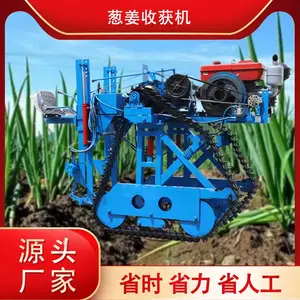 柴油动力履带式大姜收获机 手扶式大葱收获机械 农作物收大葱机器