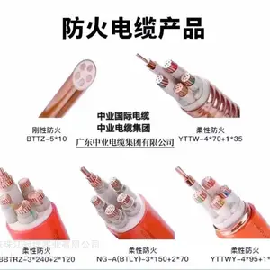 BBTRZ-1KV-3x35+2x16mm2中业柔性矿物电缆