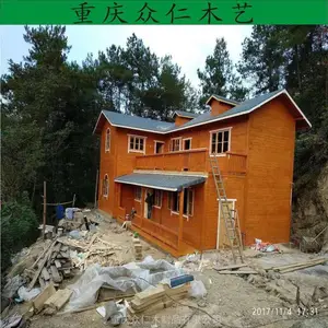 泸州景区防腐木休闲小木屋 实木景观木屋设计安装 众仁木艺