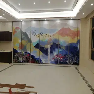 定制酒店折叠隔断 高隔断 成品活动门 活动折叠屏风 款式多样
