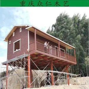 巫溪防腐木木屋别墅 芬兰木传统木屋 实木现代木房子施工安装 众仁木艺